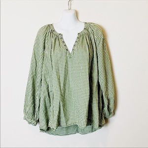 •Aerie Flowy Checkered Top•